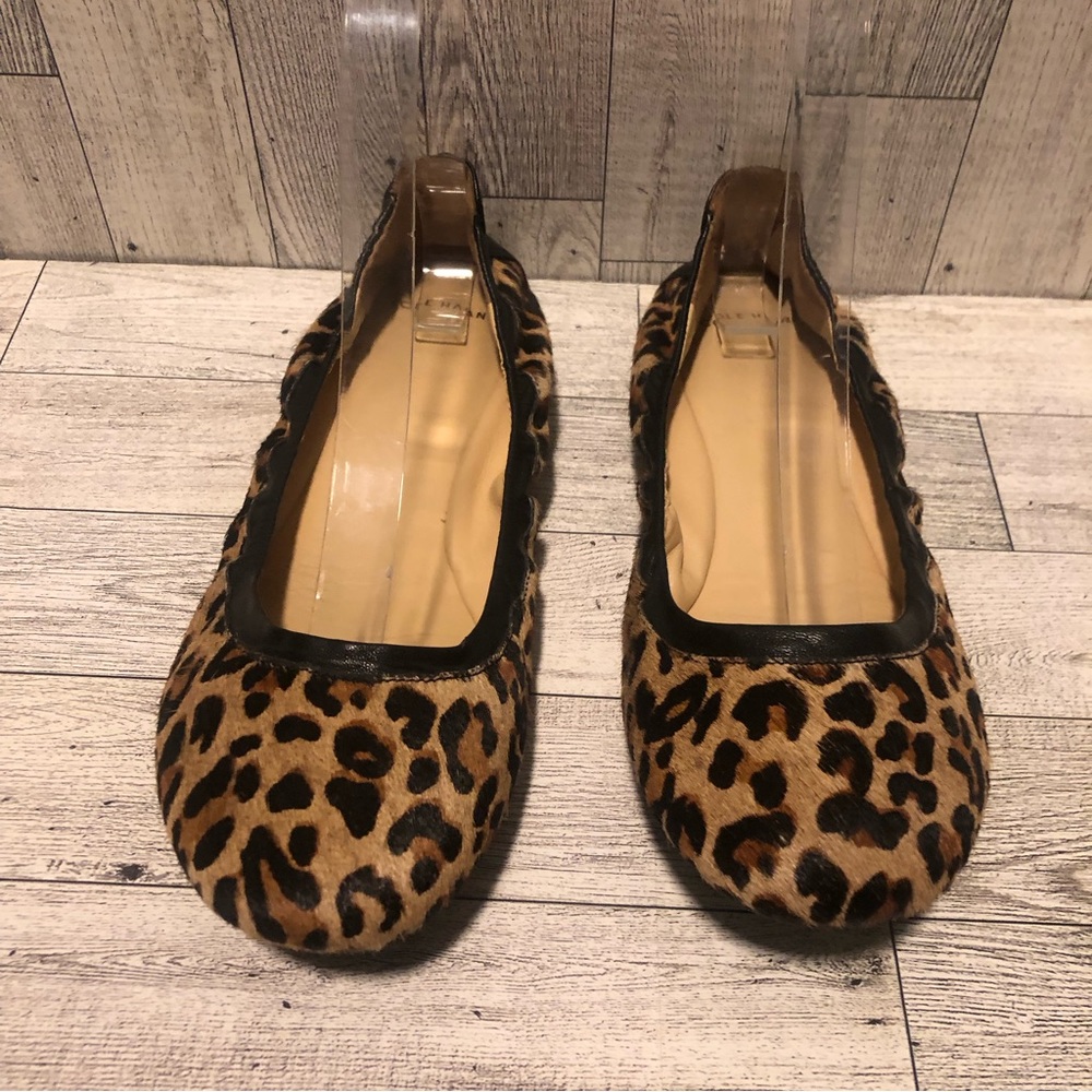 Cole Haan Women's Ballet Flat Leather Leopard Print Casual Size 6.5